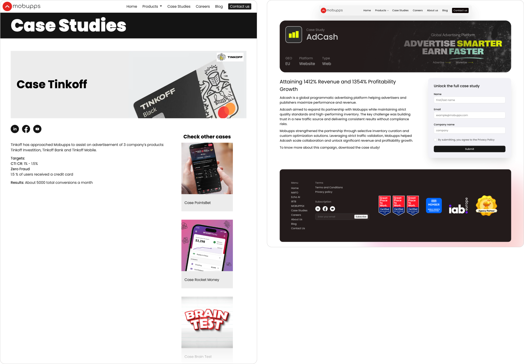 A case study, before and after