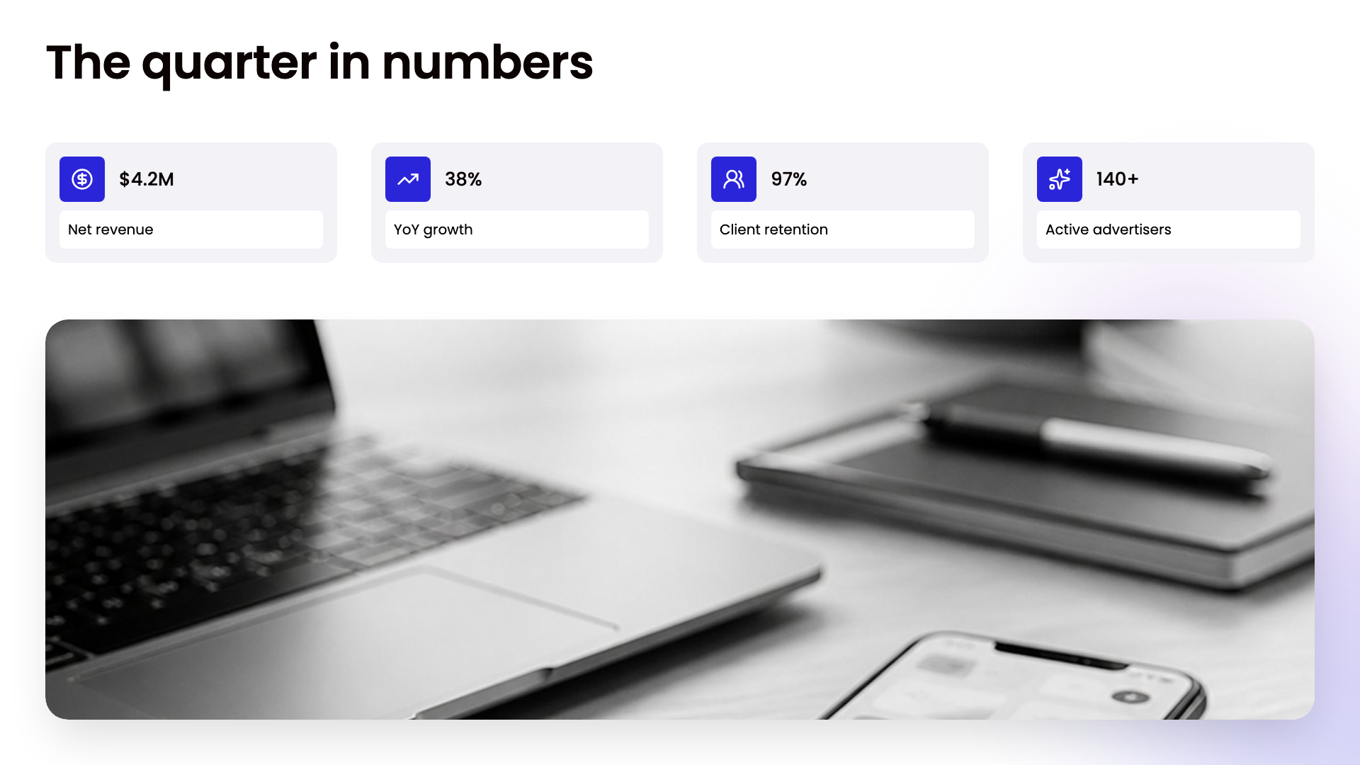 A deck slide before and after its colours moved onto the design system's tokens — after