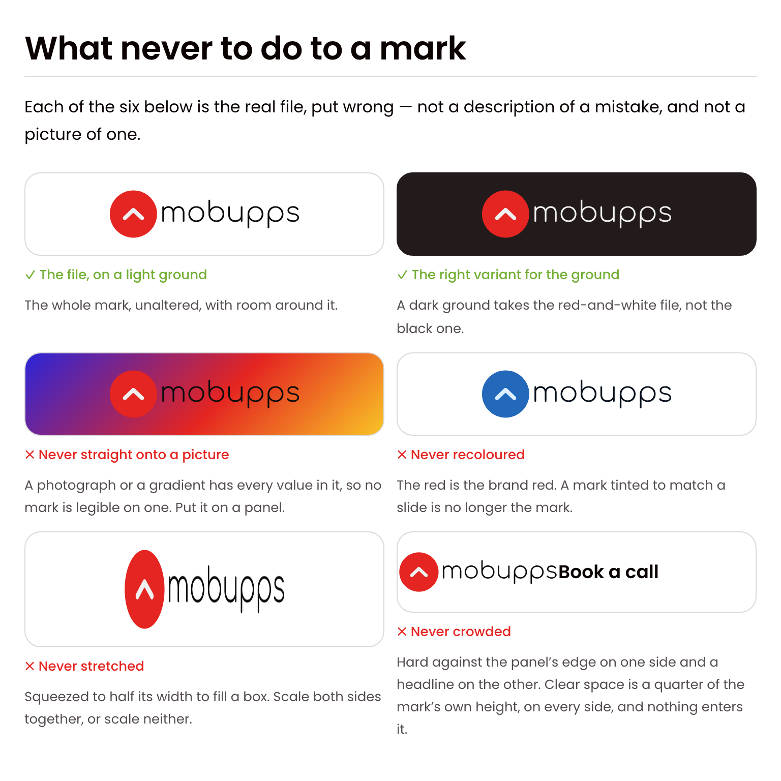 What never to do to a mark