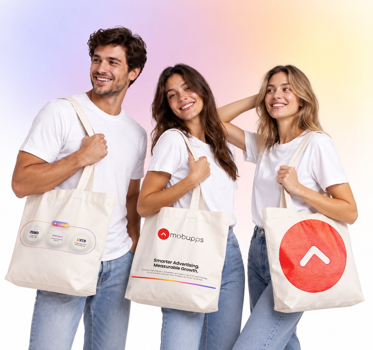 Three tote bags